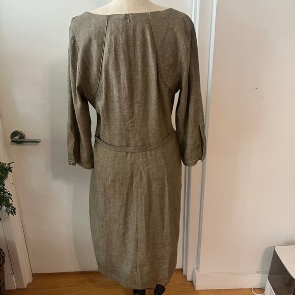 ANNE WILLI PARIS Linen/Wool Blend Tunic Dress Size 4 - Picture 2 of 10